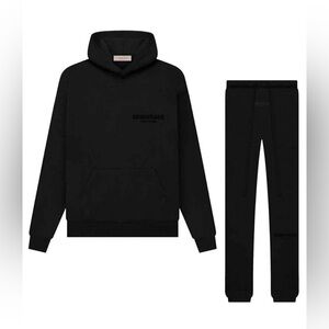 Essentials black Hoodie and Joggers